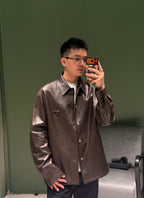 2026 New Model Triangle Brand Single Button Leather Jacket (CC7043-C05)