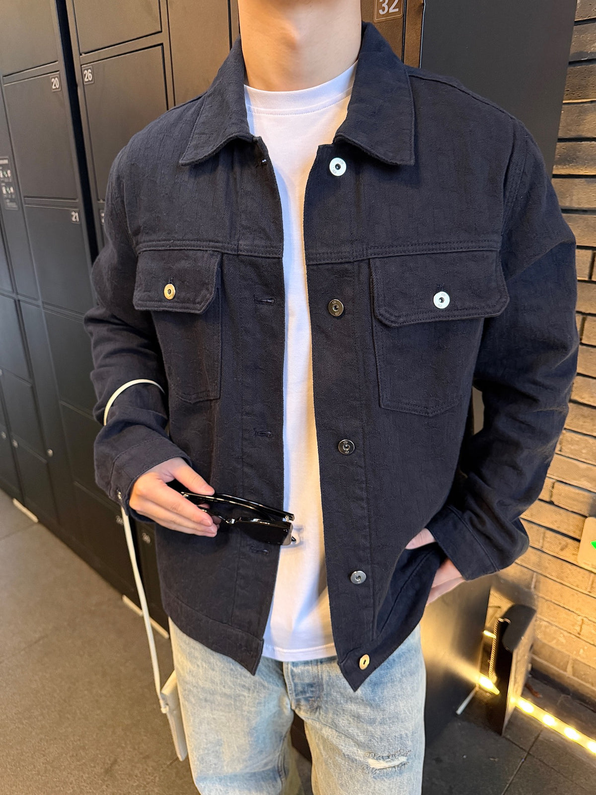 2026 New Model CD Logo Printed Denim Jacket (AA1042-B80)