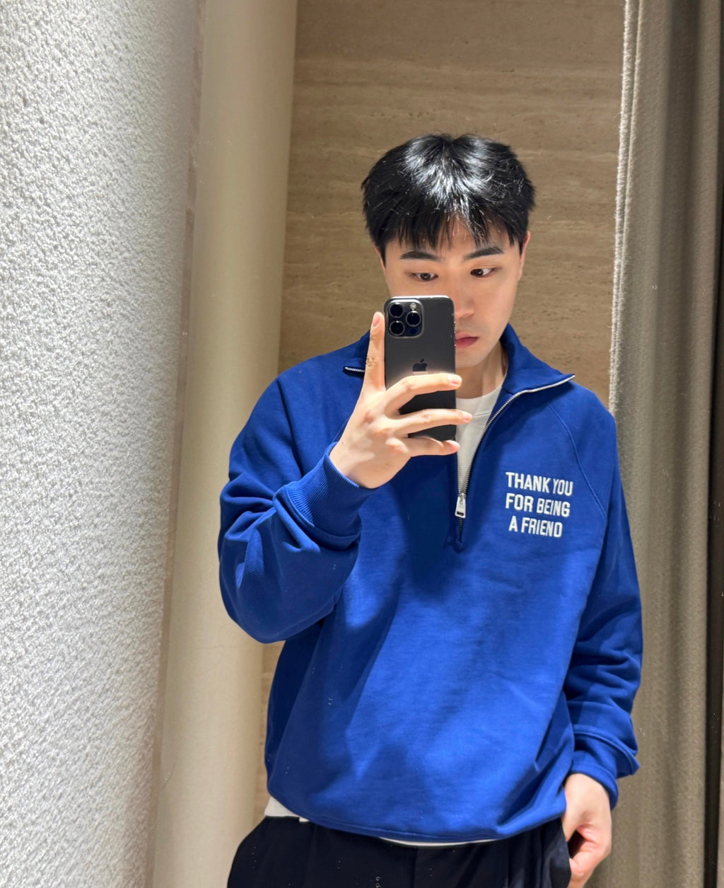 2026 New Model Heart A Embroidered Half-Zip Sweatshirt (AA1029-B15)