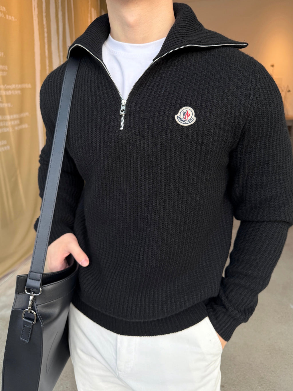 2026 New Model Mon Logo Half-Zip Sweater (AA1015-B40)