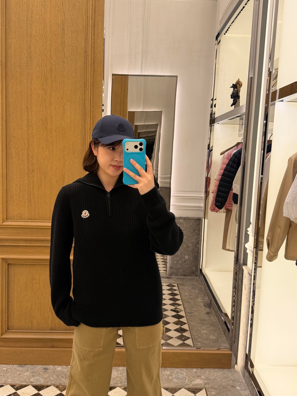 2026 New Model Mon Logo Half-Zip Sweater (AA1015-B40)