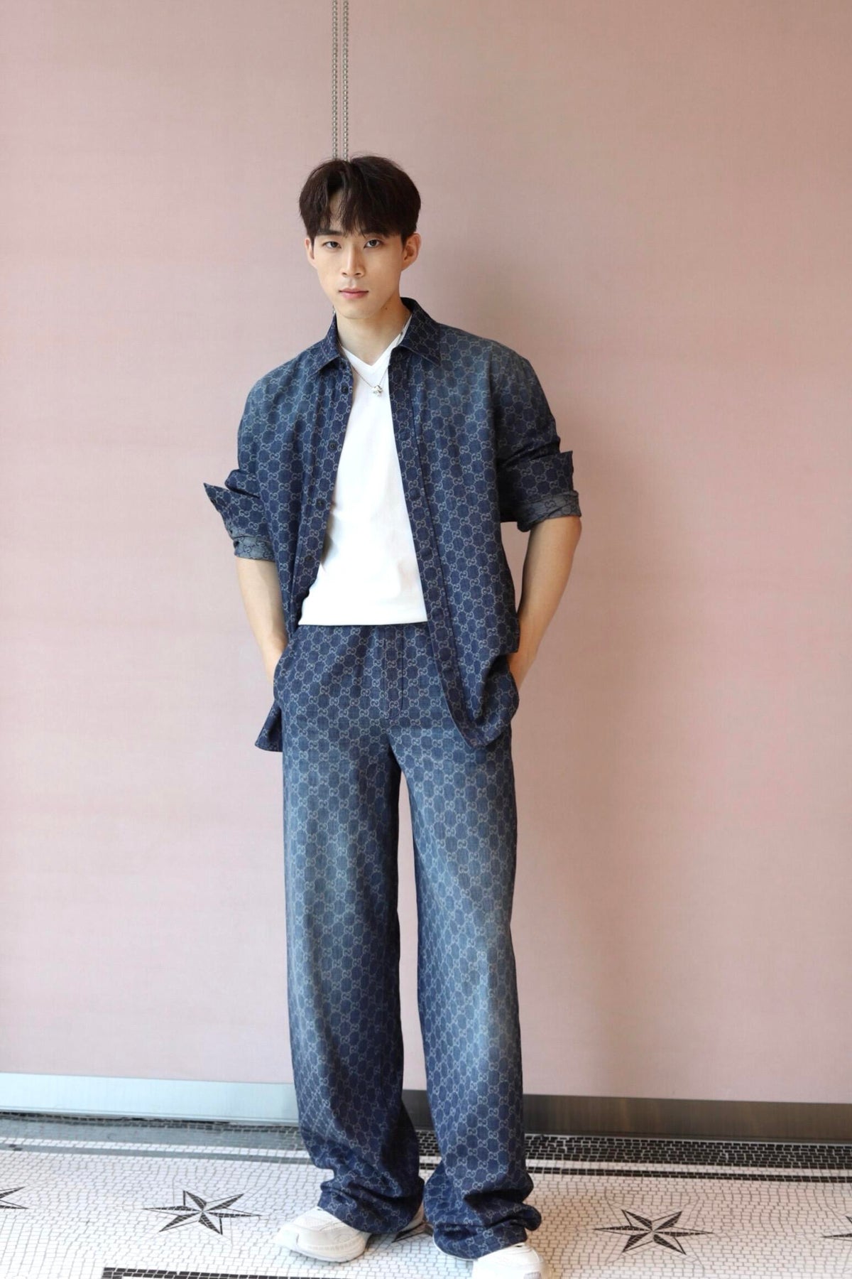 2026 New Model GU Printed and Embroidered Flannel Pants (AA1039-B20)