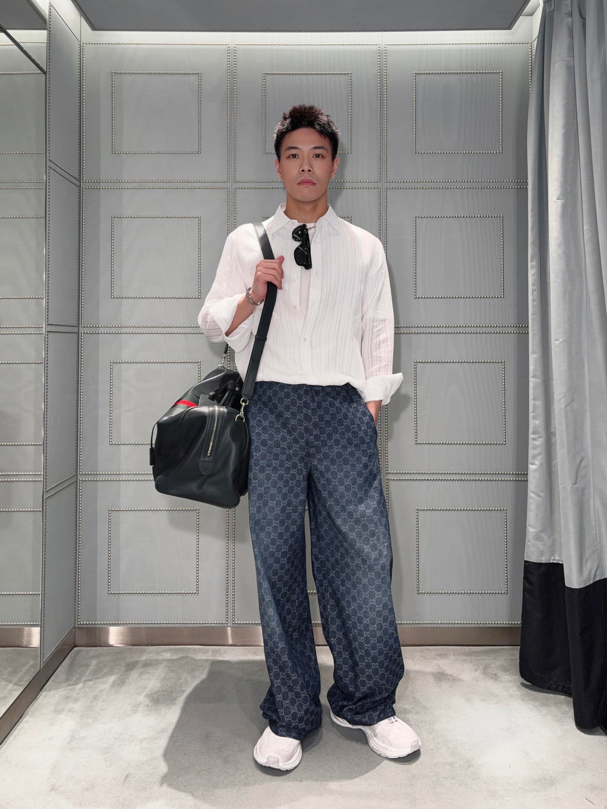 2026 New Model GU Printed and Embroidered Flannel Pants (AA1039-B20)