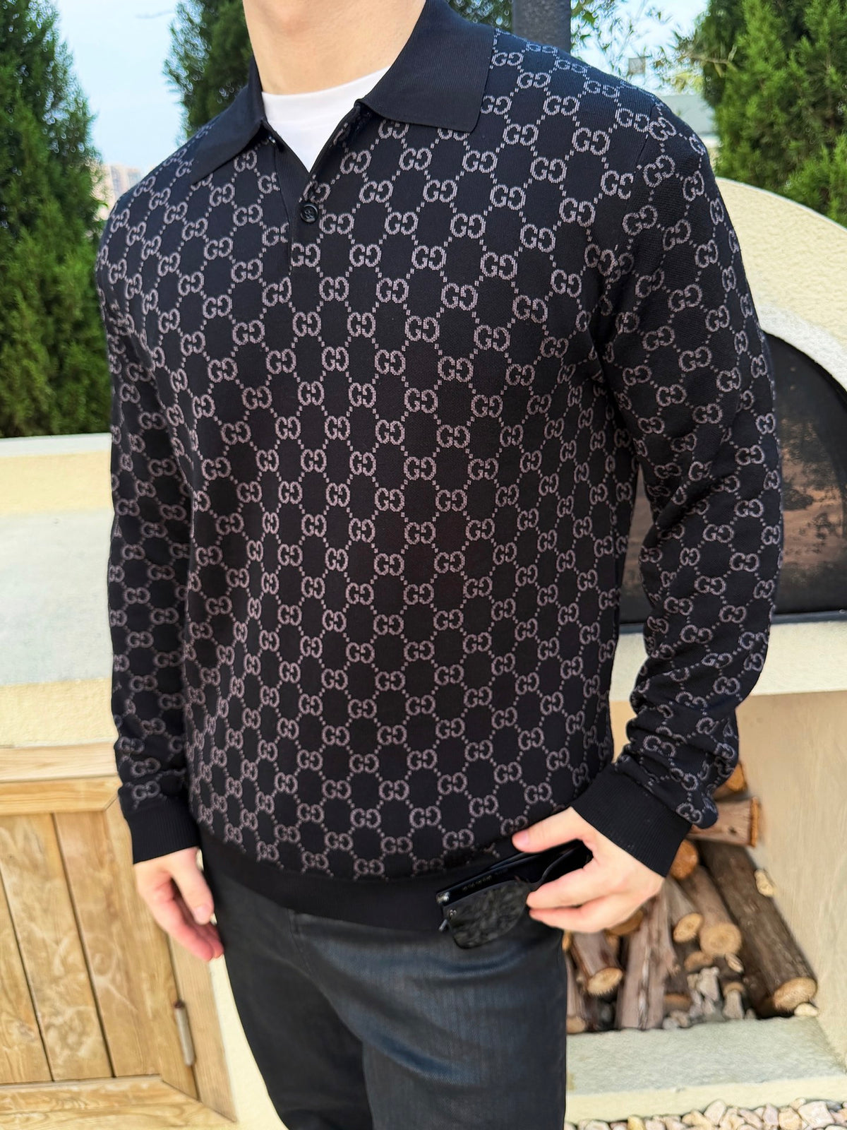 2026 New Model GU Printed GG Plaid Sweater (AA1025-B60)