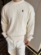 2026 New Model Triangle Brand Embroidered Twisted Knit Sweater (CC7032-B20)