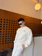 2026 New Model Triangle Brand Embroidered Twisted Knit Sweater (CC7032-B20)