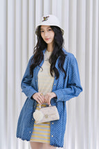 2026 Women's LY Label Full Print Denim Dress (EE451)