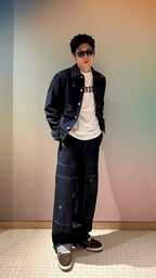 2026 New Model LY Embroidered Logo Denim Jacket (BB4050-C00)