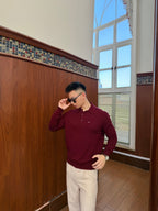 2026 New Model Triangle Brand Embroidered Polo Neck Sweater (CC7033-B10)
