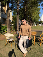 2026 New Model Triangle Brand Embroidered Polo Neck Sweater (CC7033-B10)