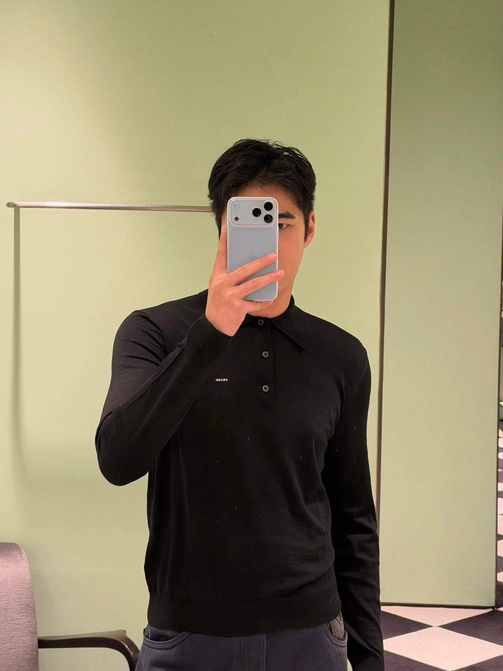 2026 New Model Triangle Brand Embroidered Polo Neck Sweater (CC7033-B10)