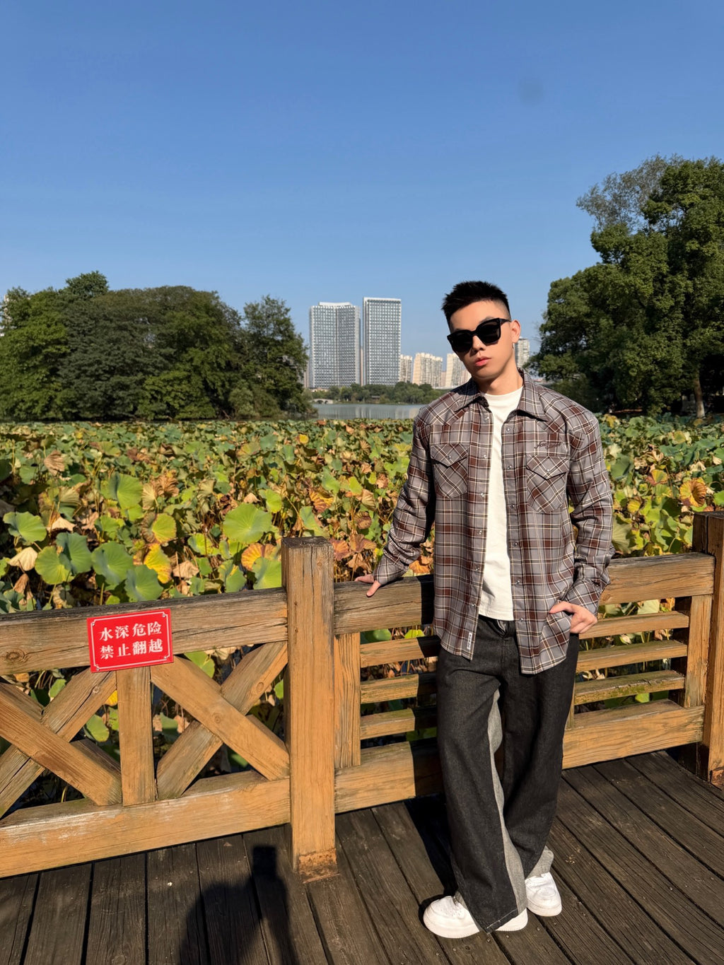 2026 New Model Acn Logo Embroidered Checkered Shirt (CC7026-B60)