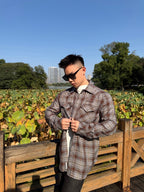 2026 New Model Acn Logo Embroidered Checkered Shirt (CC7026-B60)