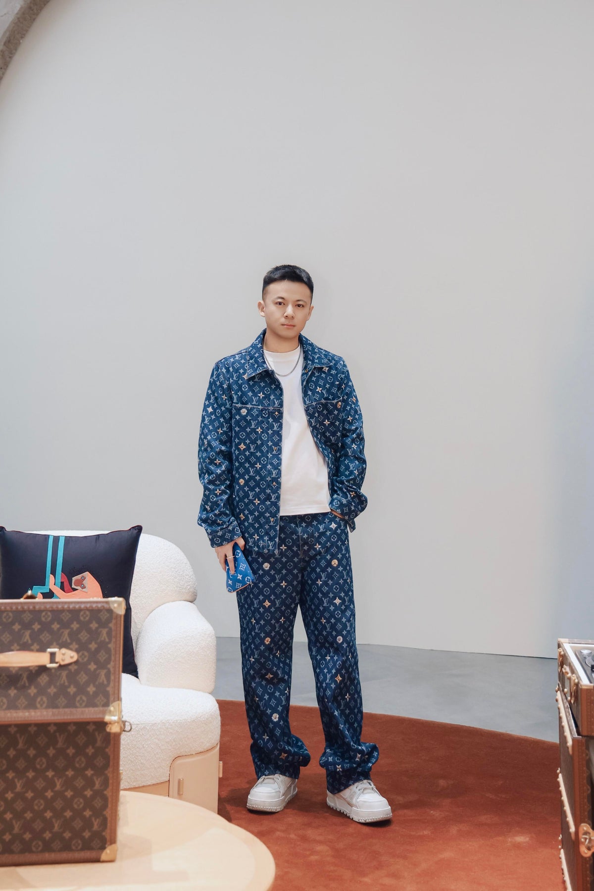 2026 New Model LY Full Embroidery Printed Denim Pants (BB909-C80)