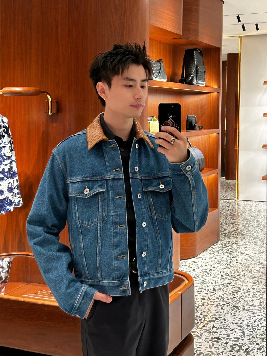 2026 new BV woven leather denim jacket (BB4040-C80)