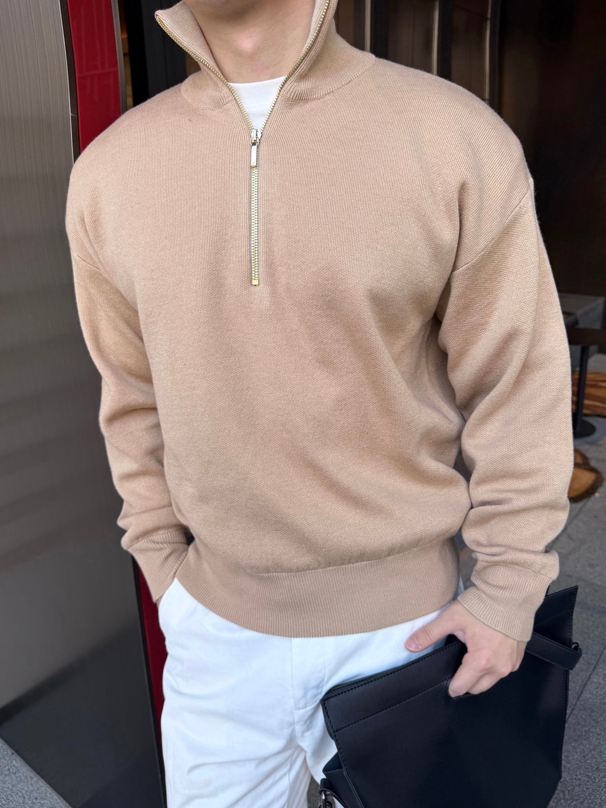 2026 New Model CC Logo Half-Zip Sweater (CC7024-B40)