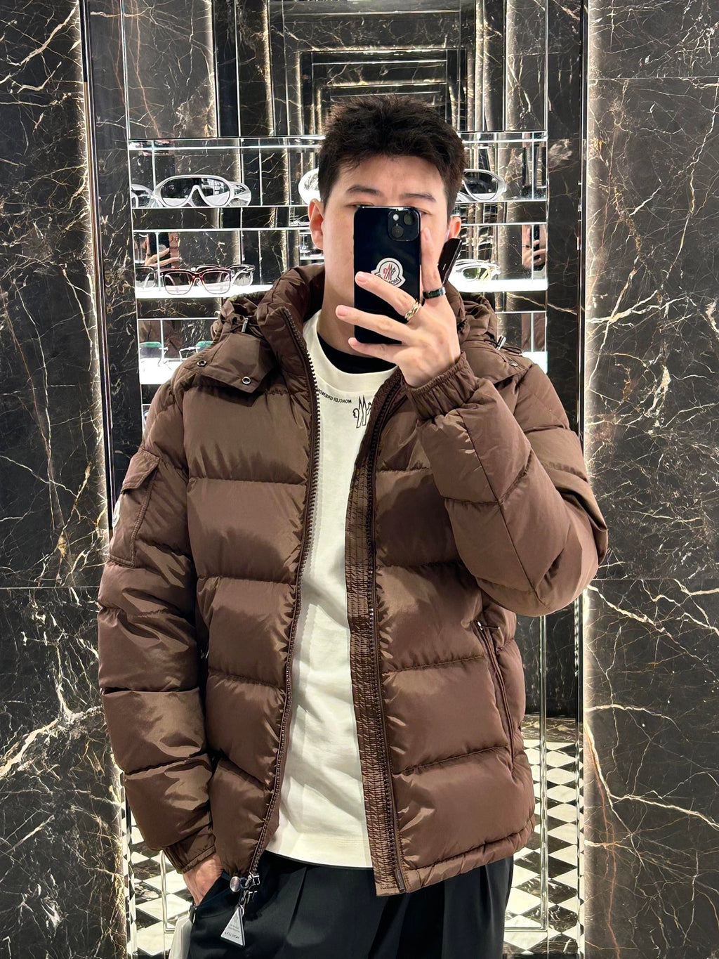 2026 New Model Mon Logo Pocket Zip Down Jacket (AA1028-E90)