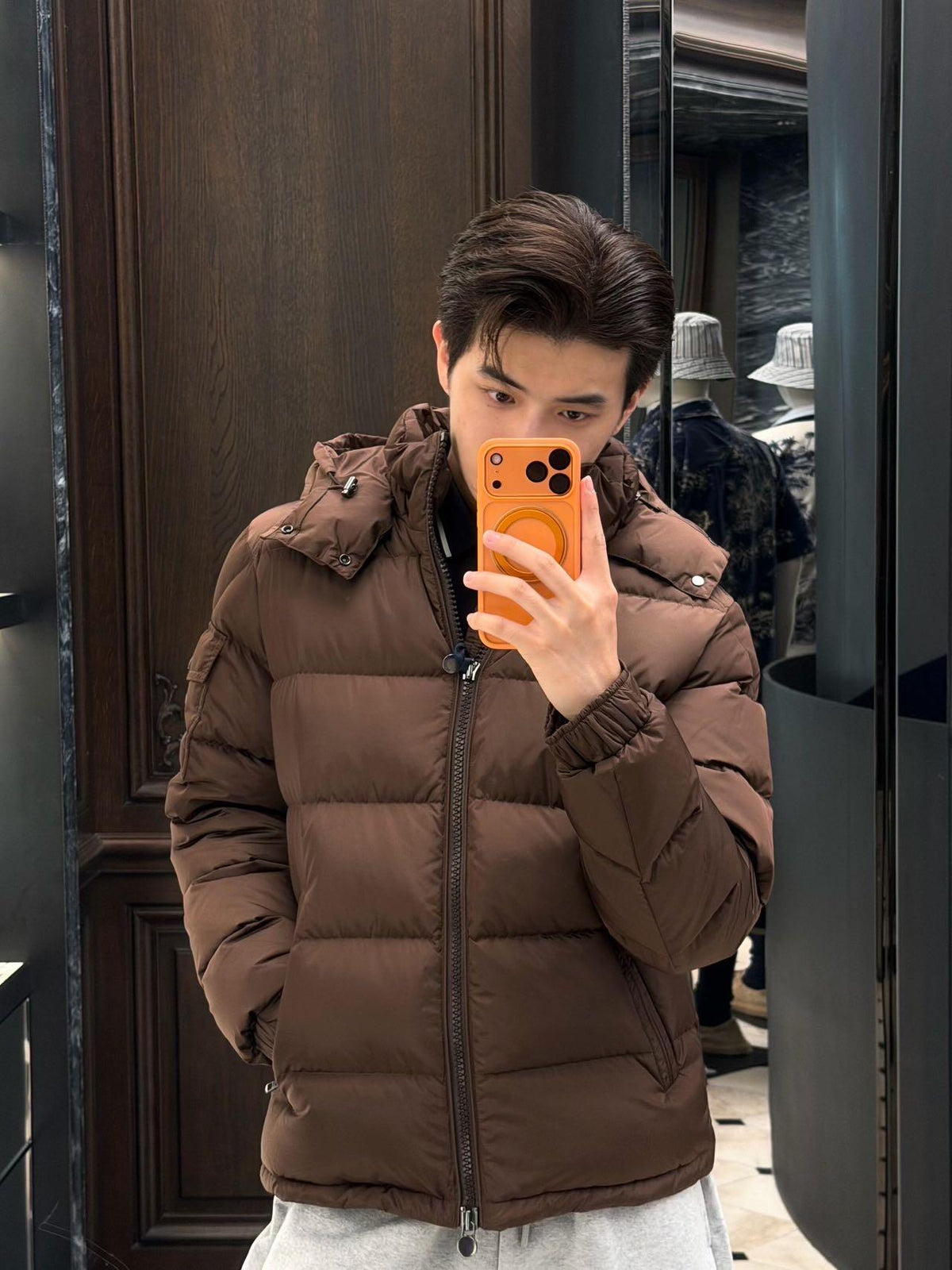 2026 New Model Mon Logo Pocket Zip Down Jacket (AA1028-E90)