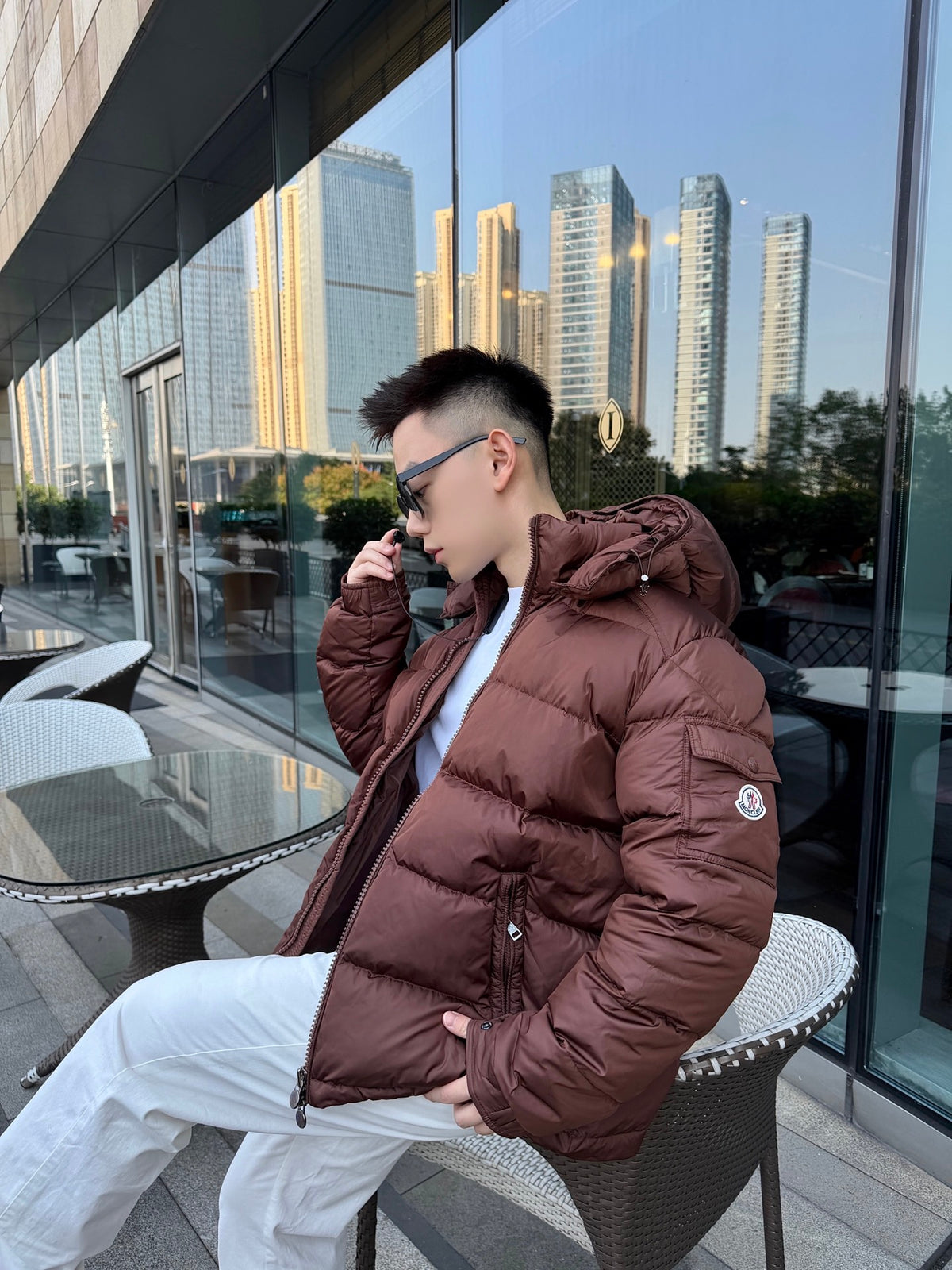 2026 New Model Mon Logo Pocket Zip Down Jacket (AA1028-E90)