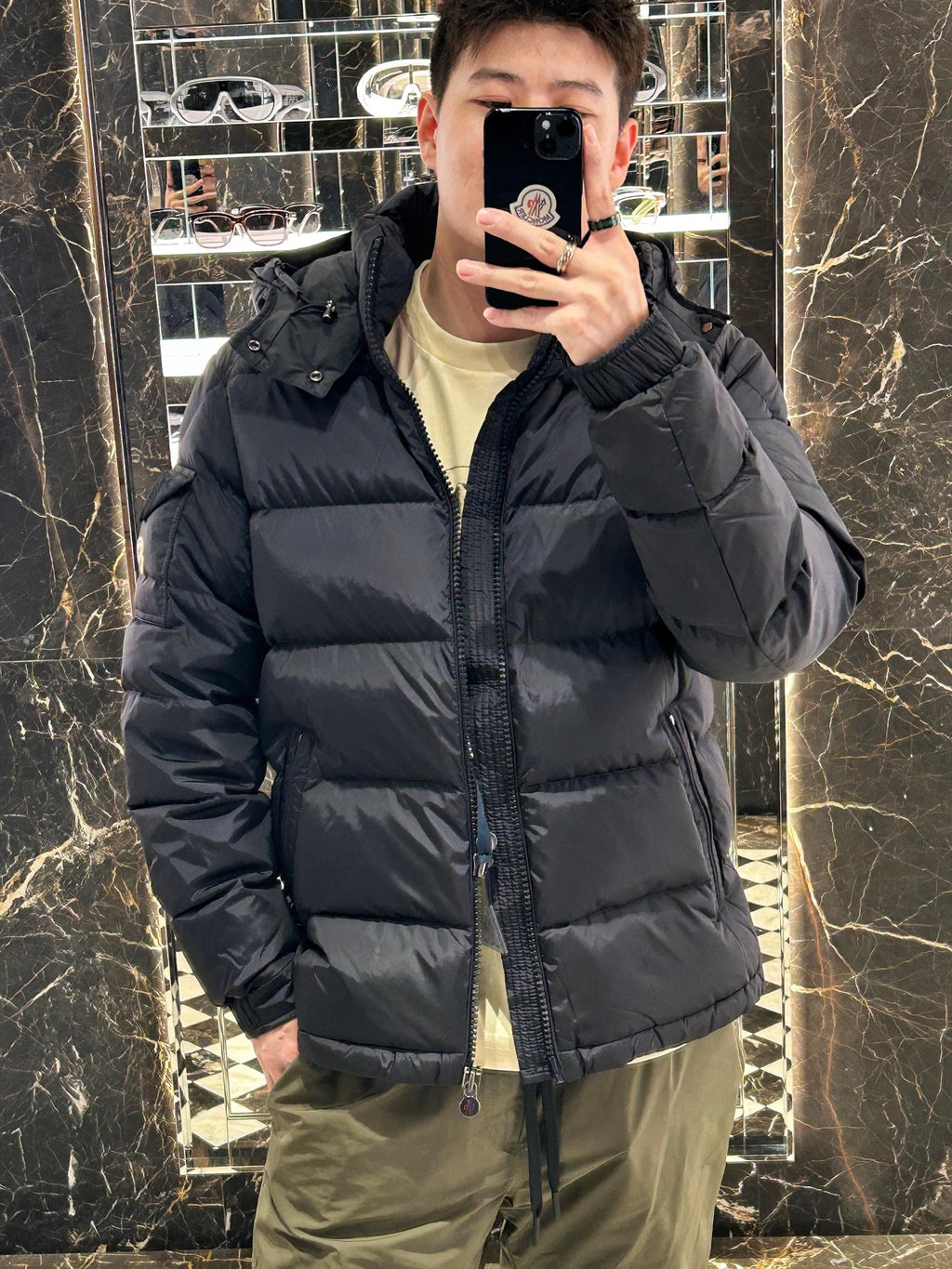 2026 New Model Mon Logo Pocket Zip Down Jacket (AA1028-E90)