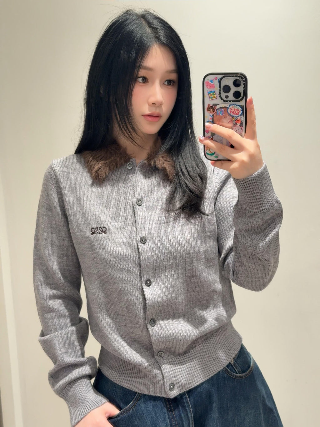 2026 Women's Way Embroidered Fur Coat Sweater (DD200)