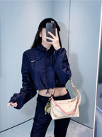 2026 Women's MM Logo Zipper Coat (DD196)