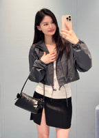 2026 Women's MM Logo Zipper Coat (DD196)