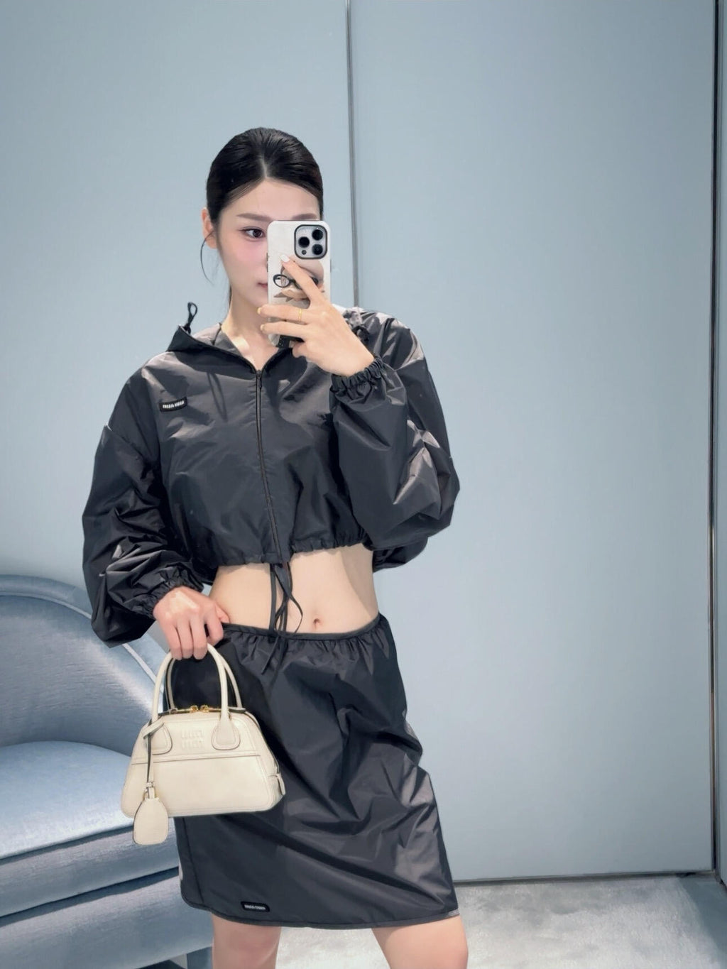 2026 Women's MM Logo Zipper Coat (DD196)