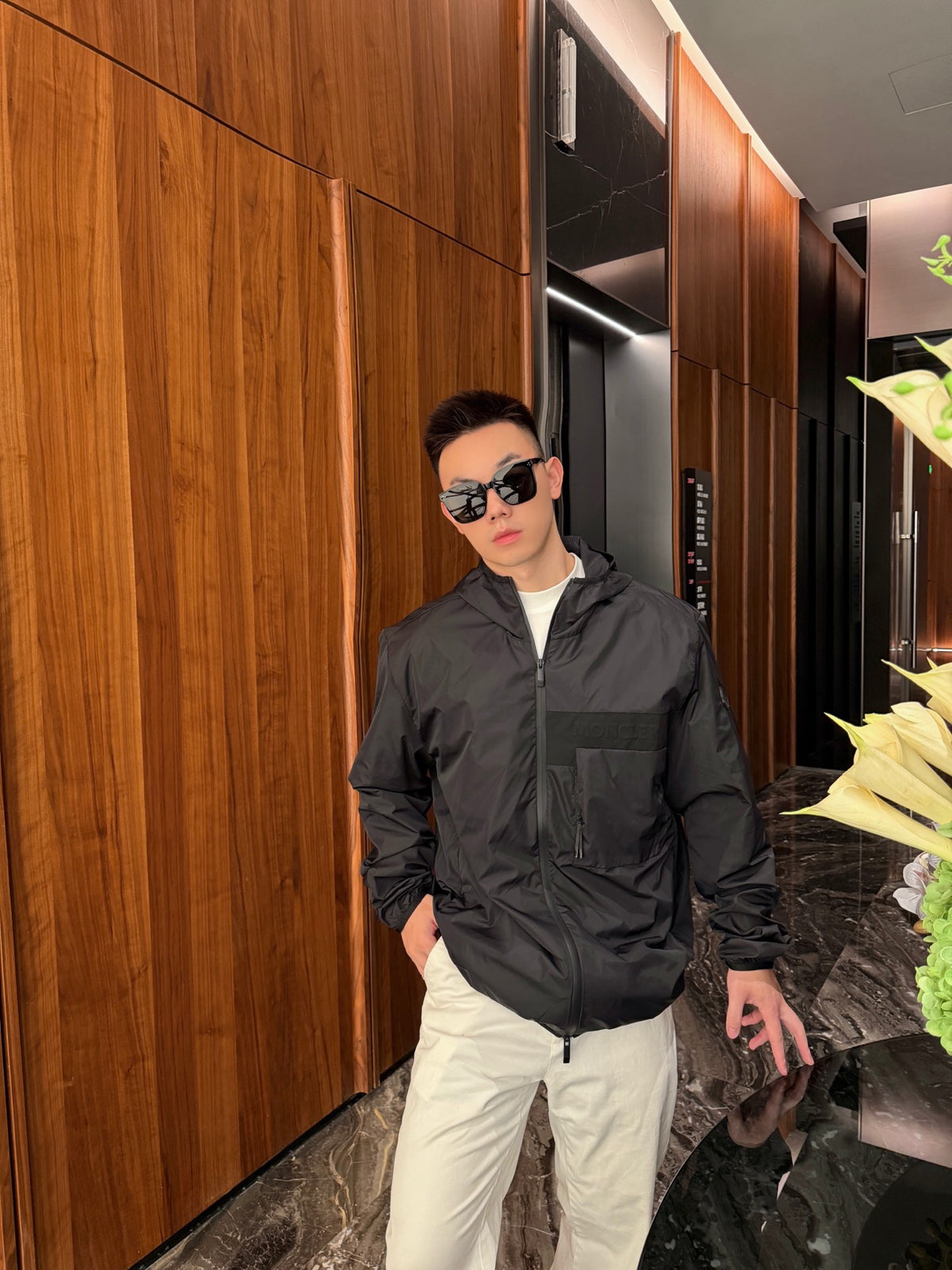 2026 New Model Mon Embossed Pocket Hooded Coat (BB4046-B90)