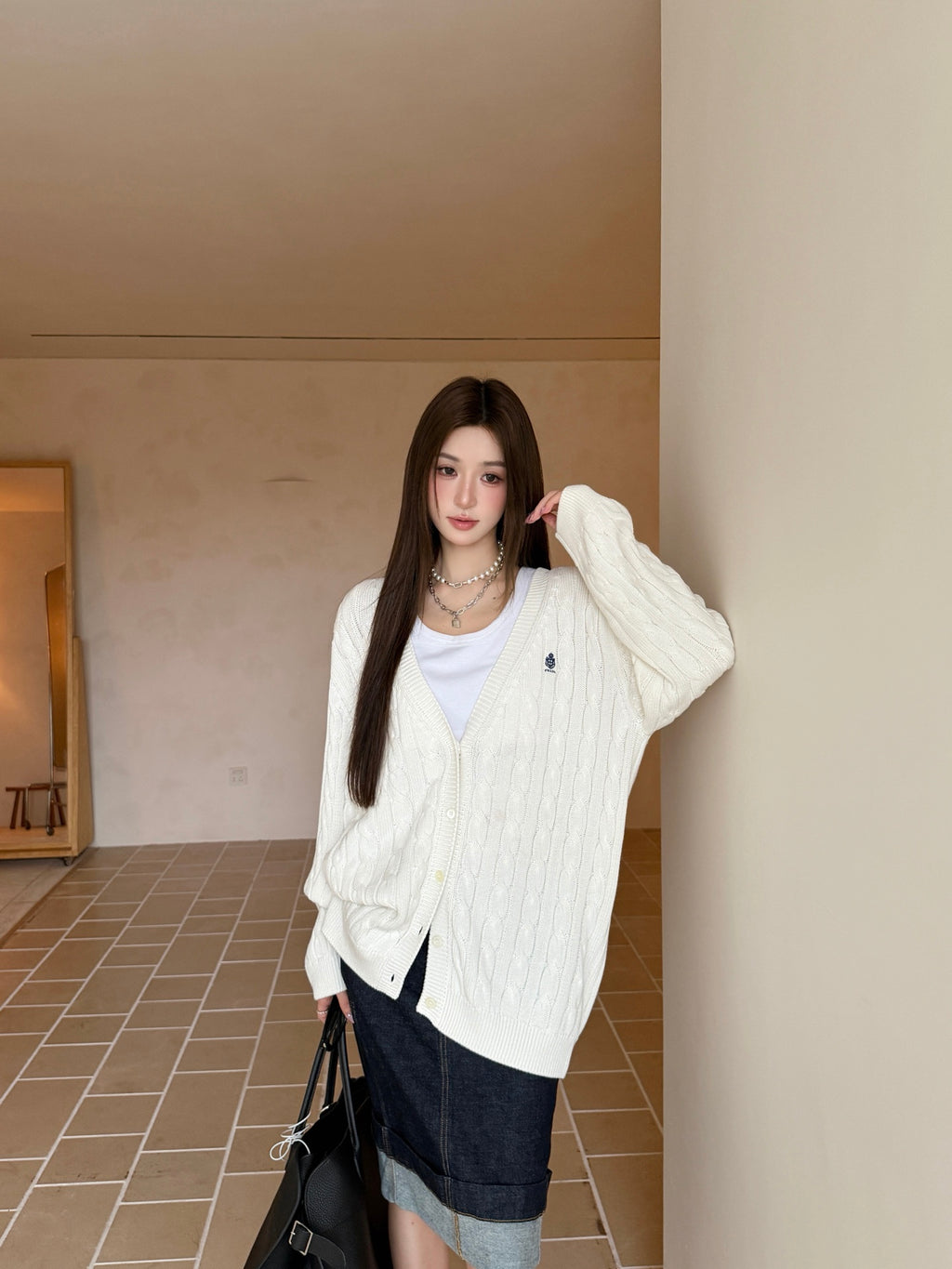 2026 Women's Triangle Brand Embroidered Cardigan Sweater (FF811)
