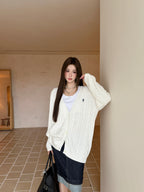 2026 Women's Triangle Brand Embroidered Cardigan Sweater (FF811)