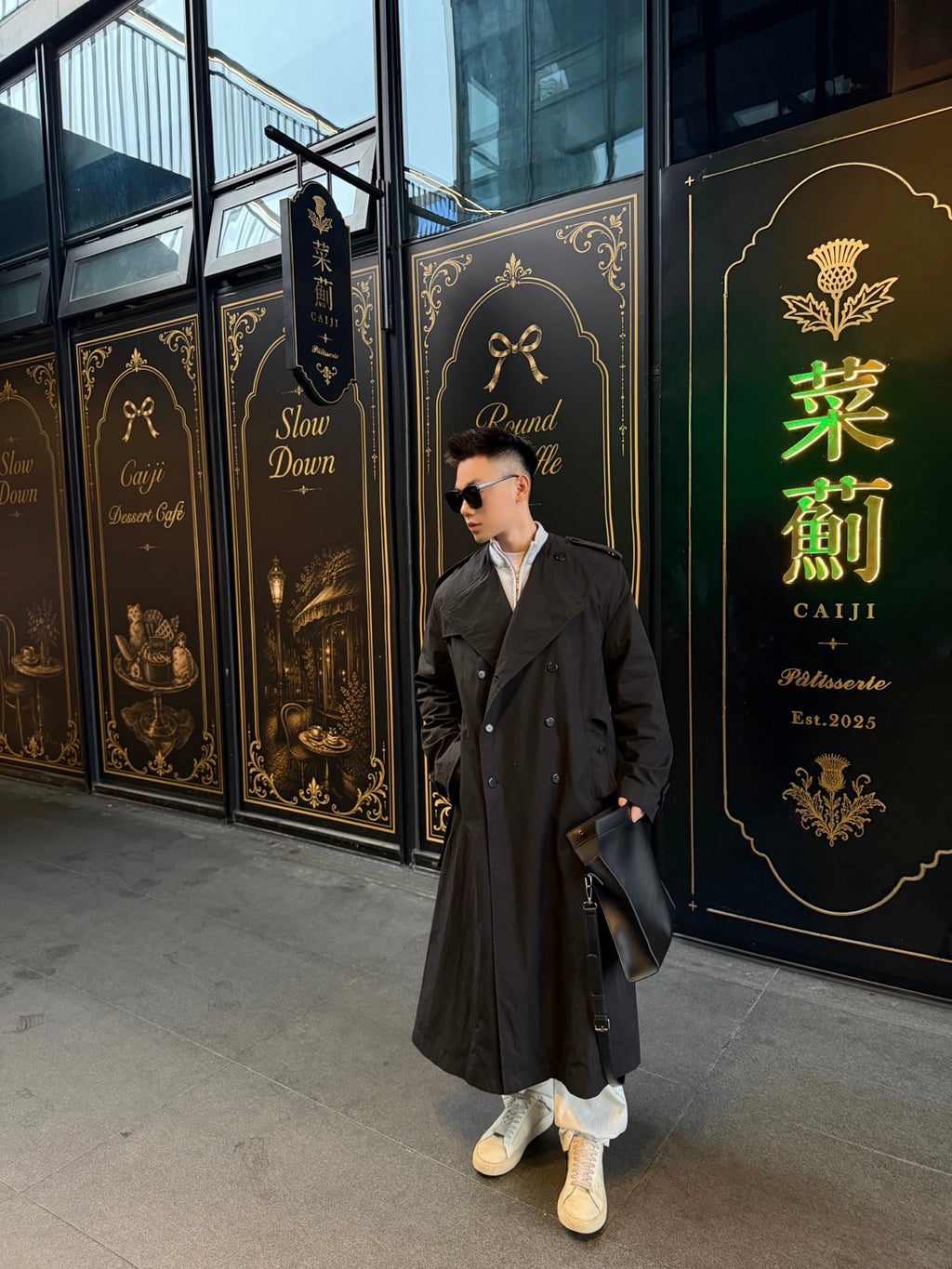 2026 New Model Triangle Brand Double-Peaked Coat with Two Front Buttons (CC7030-D30)