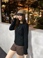 2026 Women's CC Logo Buttoned Cardigan Sweater (DD208)