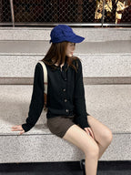 2026 Women's CC Logo Buttoned Cardigan Sweater (DD208)