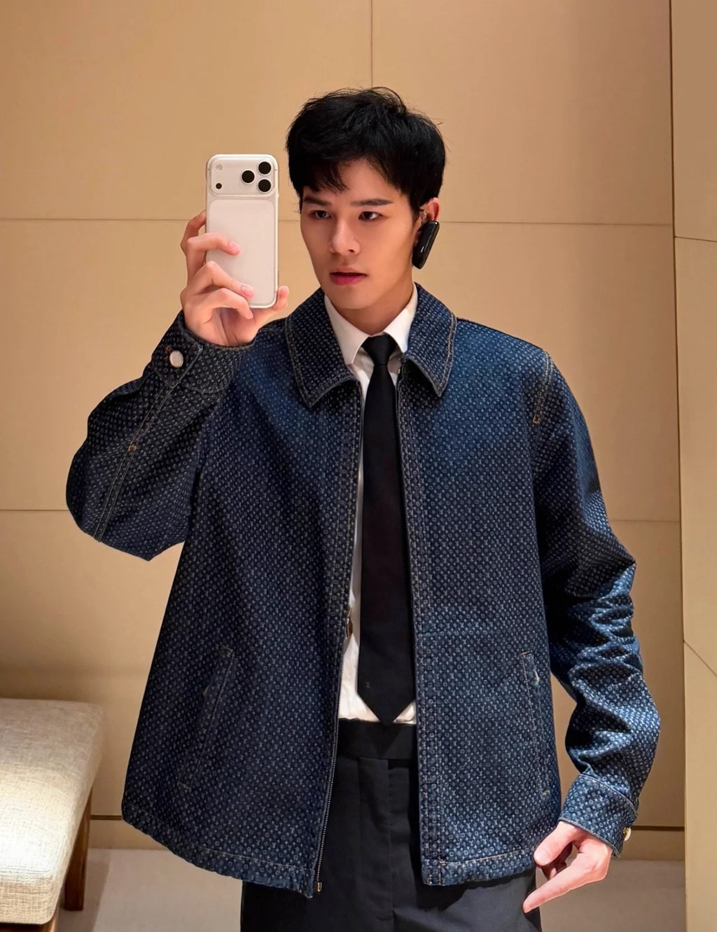 2026 New Model LY Full-Print Logo Zipper Denim Jacket (AA1032-C30)