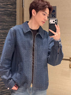 2026 New Model LY Full-Print Logo Zipper Denim Jacket (AA1032-C30)
