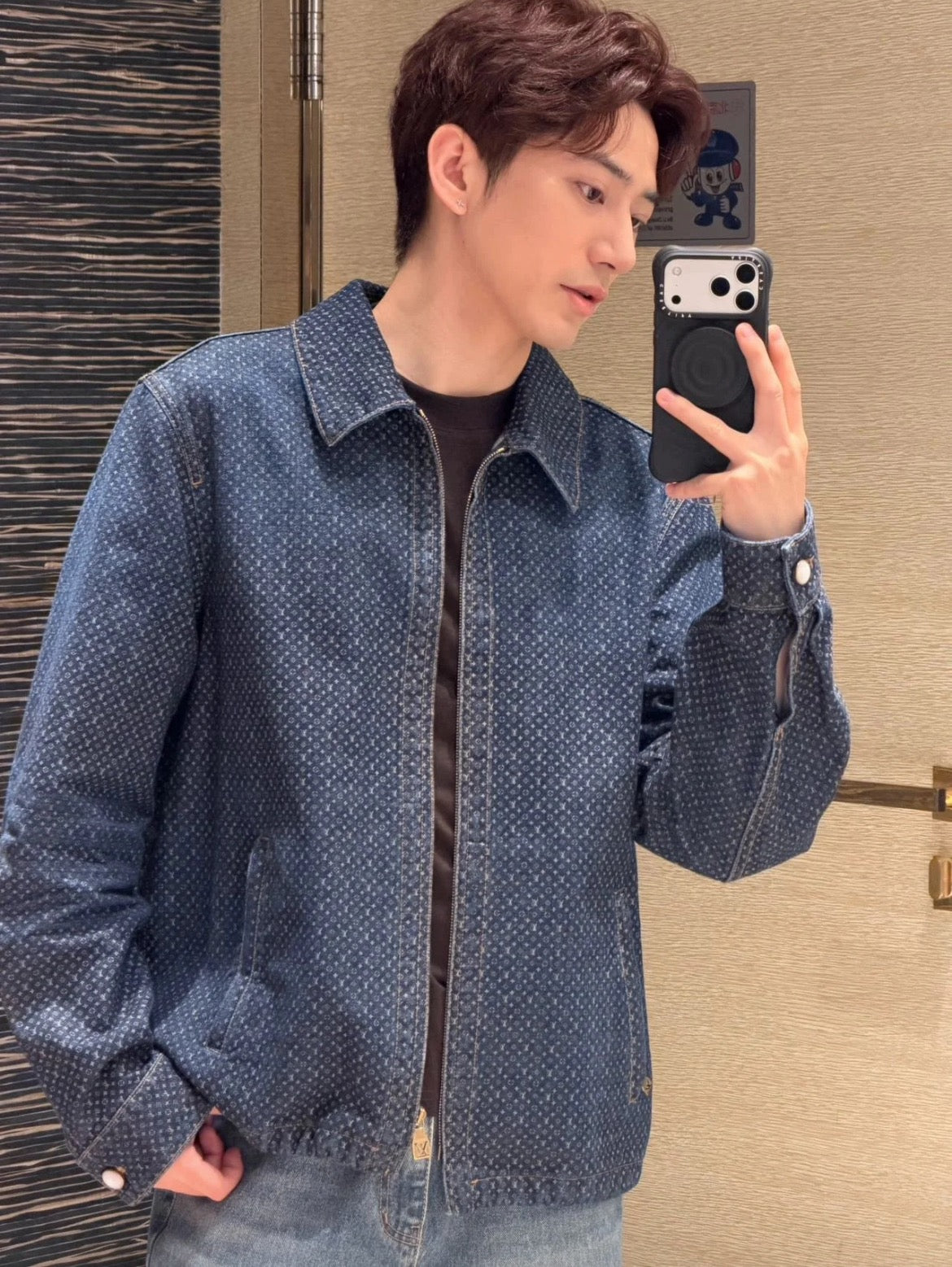 2026 New Model LY Full-Print Logo Zipper Denim Jacket (AA1032-C30)