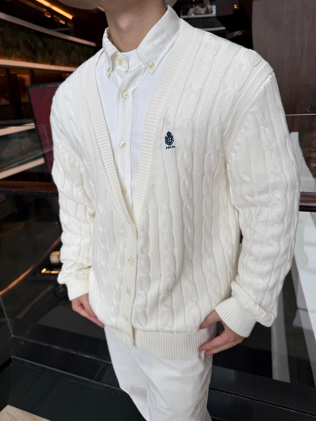 2026 New Model Triangle Brand Embroidered Cardigan Sweater (CC7012-B40)