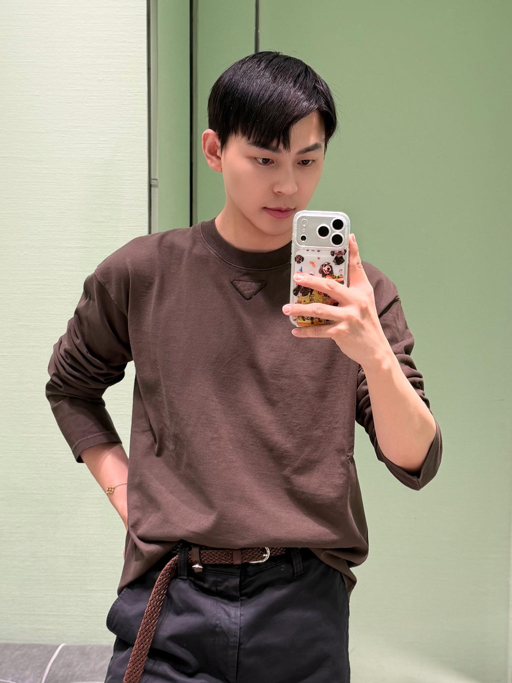 2026 New Model Triangle Brand Long-Sleeved Shirt (CC7049-A60)