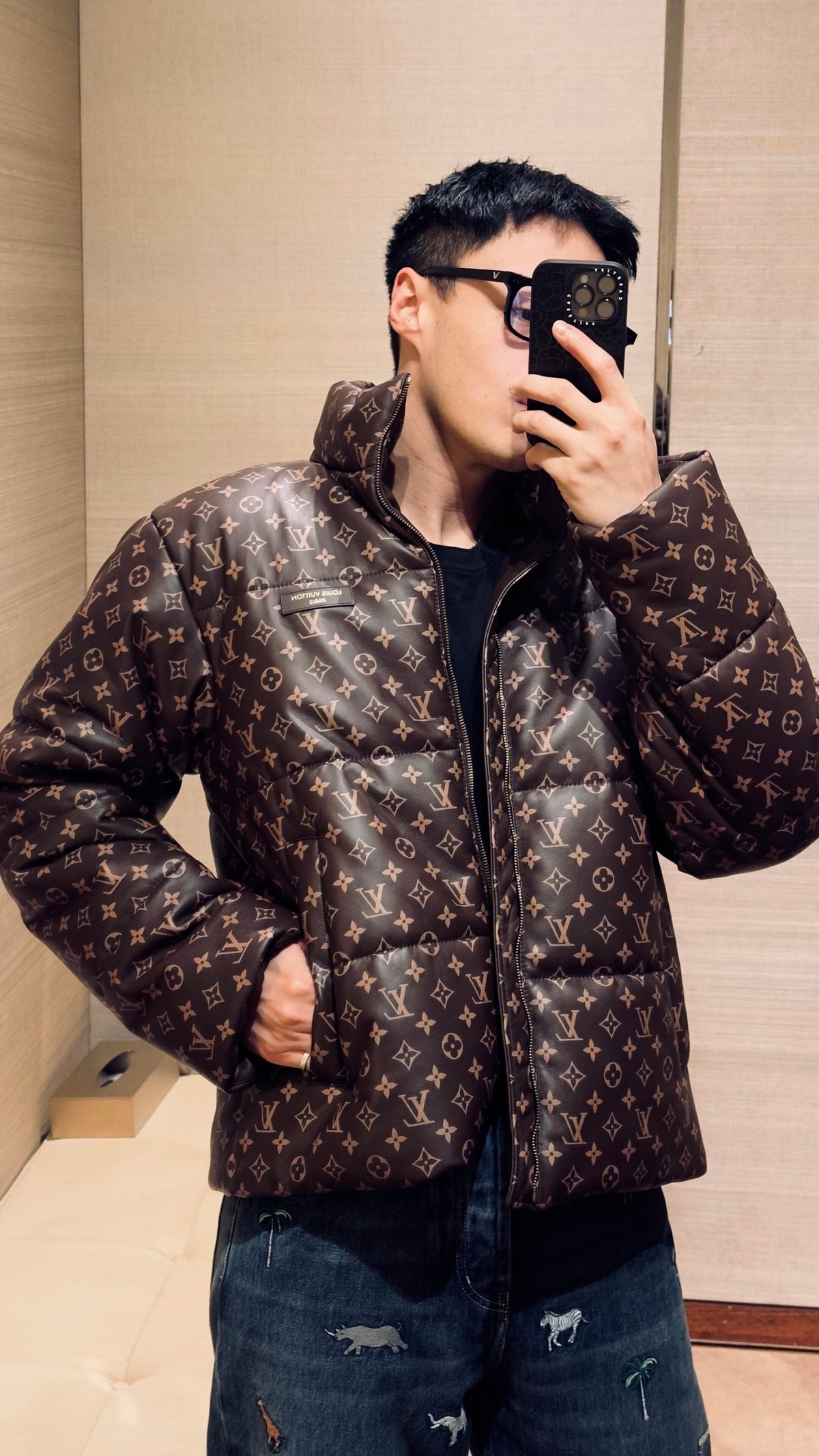 2026 new model LY logo fully printed leather jacket (AA642-E40)