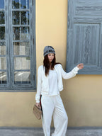 2026 Women's GU Embroidered Color-Contrasting Striped Jacket (DD181)