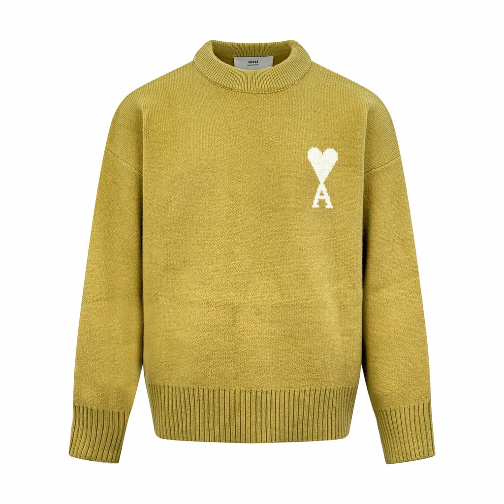 2026 New Heart A Jacquard Crew Neck Knit (25374-B30)