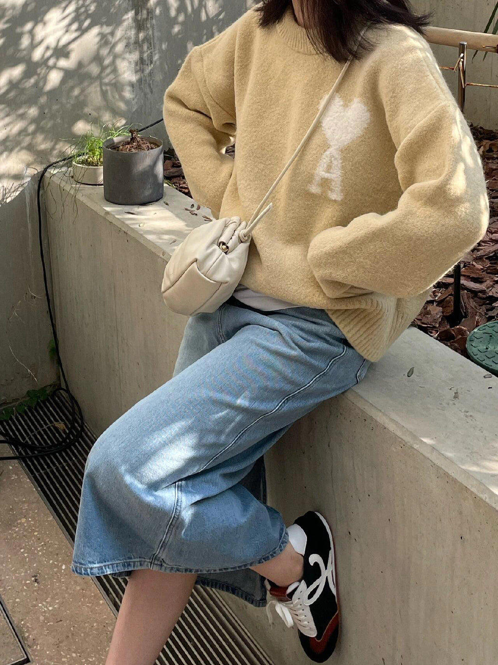 2026 New Heart A Jacquard Crew Neck Knit (25374-B30)