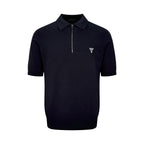 [VIP Exclusive] 2026 New Triangle Brand Embroidered Wool-Blend Zip-Front Polo Shirt (25127-A70)
