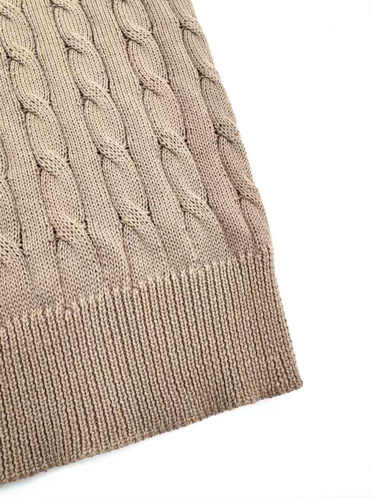 2026 New RL Cable-Knit Polo Neck Sweater (CC945-A60)