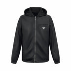 2026 New Triangle Brand Reversible Leather-Nylon Hooded Jacket (25299-D80)