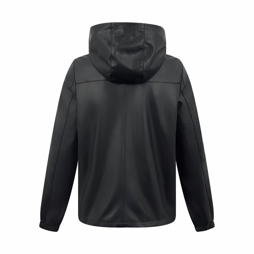 2026 New Triangle Brand Reversible Leather-Nylon Hooded Jacket (25299-D80)