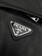 2026 New Triangle Brand Reversible Leather-Nylon Hooded Jacket (25299-D80)