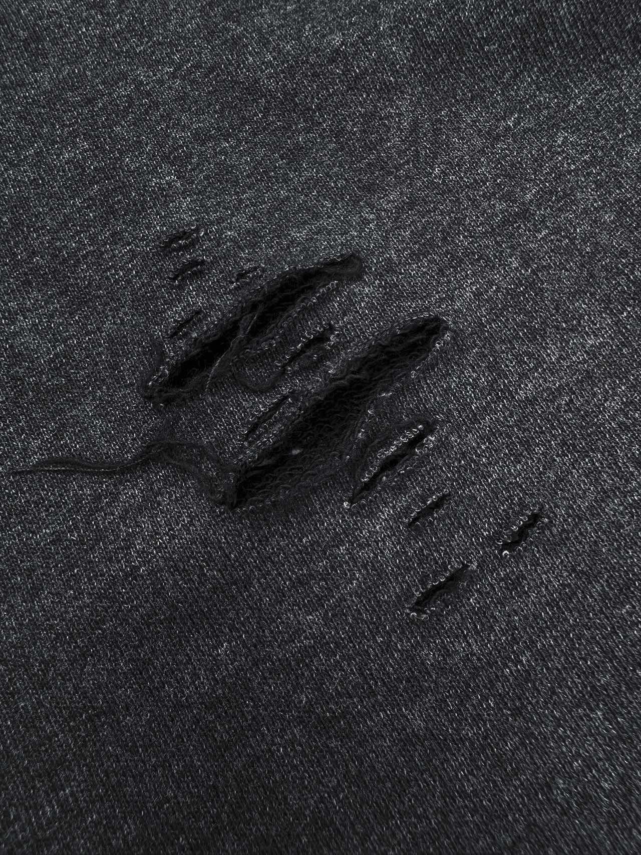 2026 New AS Distressed Logo Sweatshirt with Holes (25310-B20)