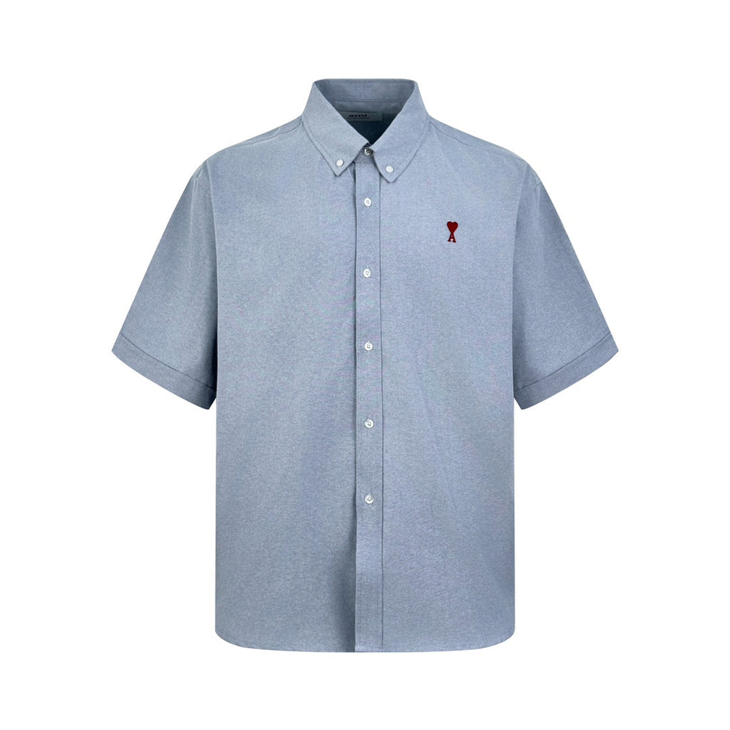 2026 New Heart A Embroidered Box-Cut Shirt (MM066-A55)